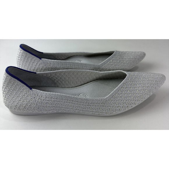 Rothy's The Point Salt Honeycomb Knit Ballet Flats Slip On Shoes Womens Size 8.5 - Picture 9 of 10